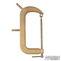 Baby C-Clamp - 12 Inch forged c-clamp with two 5/8" baby pins for film grip and rigging.