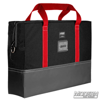 Flag Bag - 24" x 36" Cordura carrying bag with red handles, zippered closure, and vinyl bottom for film grip and rigging equipment.