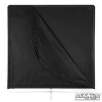 40-inch x 40-inch stainless steel frame covered with 16 oz. Commando cloth, opens to 40-inch x 80-inch for film grip rigging.