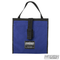 Blue Modern Scrim Bag for 9" lighting scrims, made from Cordura 1000 with a sewn-in stainless steel rod for film, grip, and rigging professionals