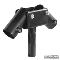 Cow bell for 1-1/4-inch Speed-Rail® in black zinc for film grip rigging