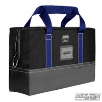 Flag Bag - 12" x 18" Cordura fabric carrying bag with blue handles and zippered closure for storing film grip and rigging equipment.