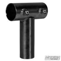 Swivel Tee for 1-1/2-inch Speed-Rail®, Black Zinc with Set Screws for film grip rigging.