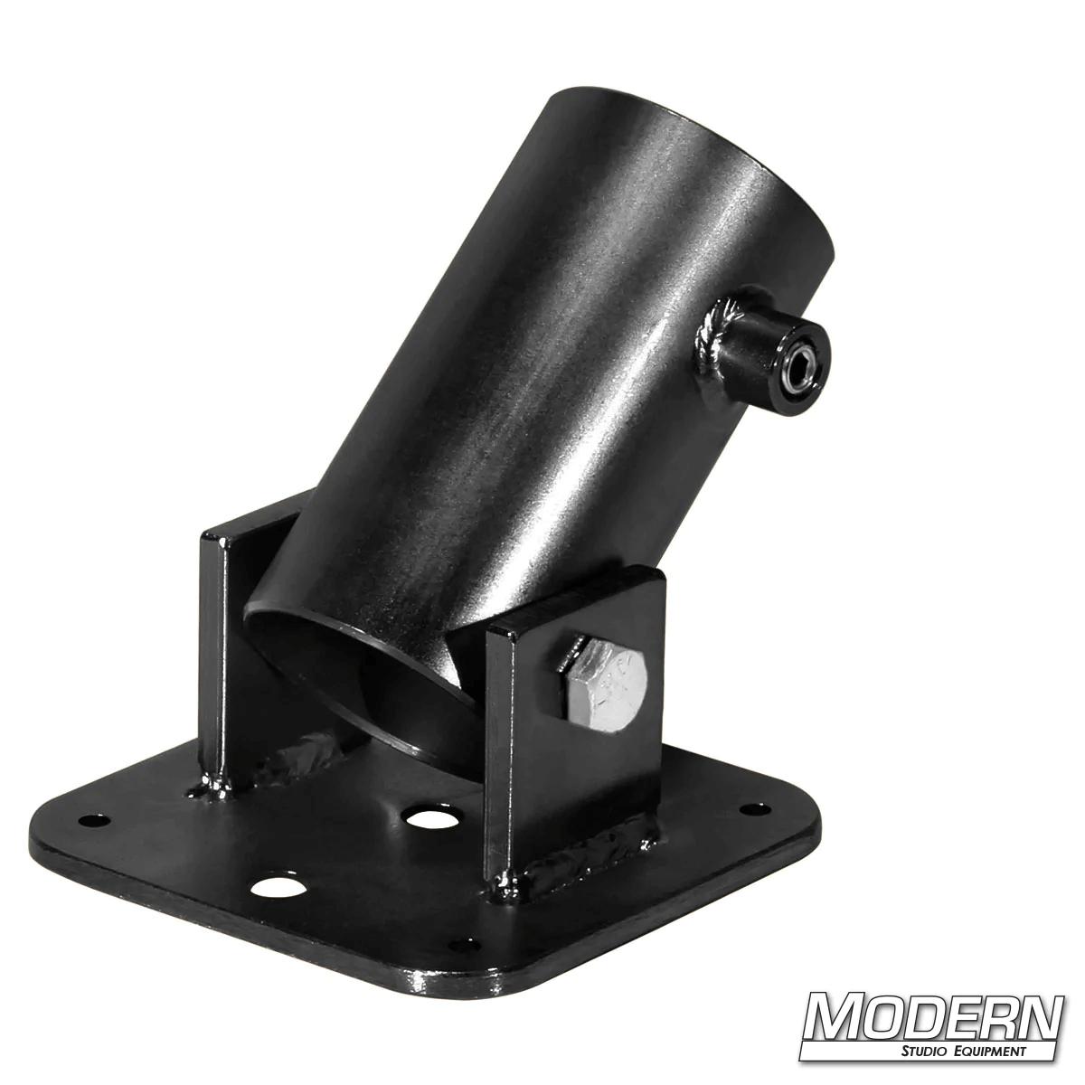 Black Zinc Pipe Rocker Receiver with Set Screw for 1-1/4-inch Speed-Rail®, ideal for film grip and rigging equipment