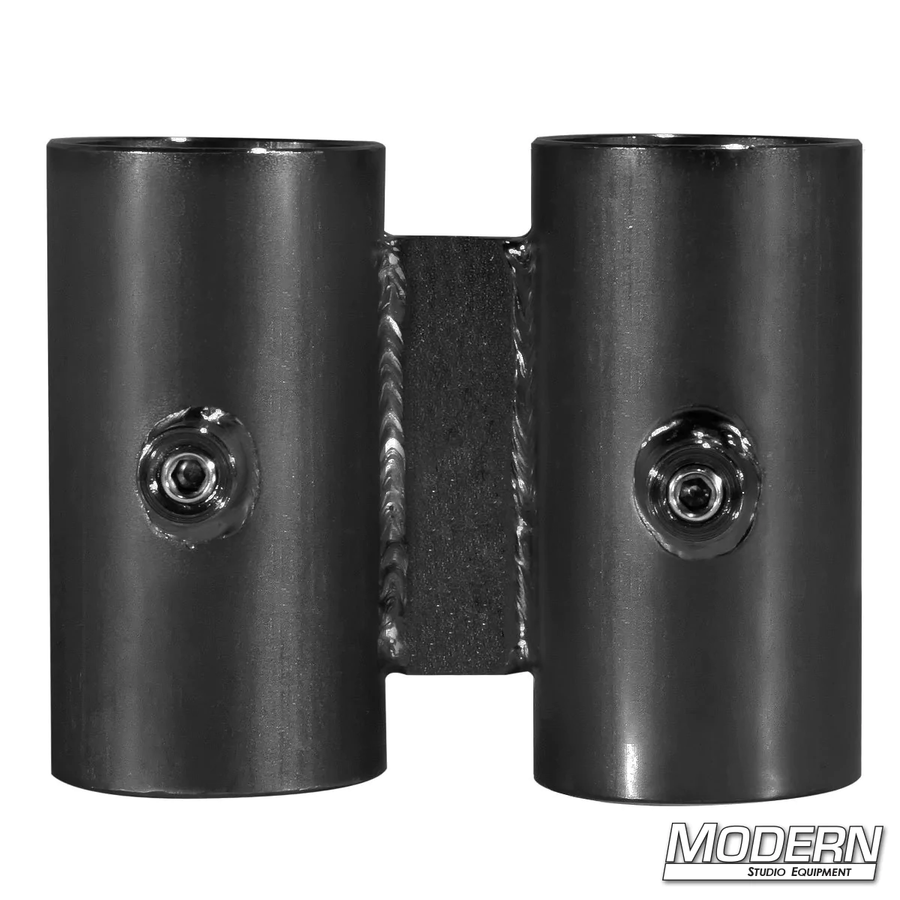Wide Over and Under for 1-1/4-inch Speed-Rail® - Black Zinc with Set Screws