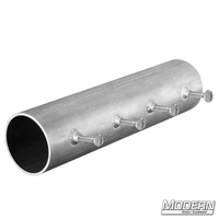 Coupler for joining 4-inch irrigation pipes, ideal for film rigging and providing secure grip.