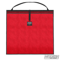 Red Scrim Bag for 22-inch lighting scrims made from Cordura 1000 with stainless steel rod for shape, ideal for film grip rigging