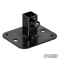 Flange Base for 3/4-inch Square Tube - Black Zinc