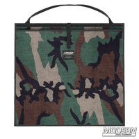 Modern Scrim Bag for 22" film grip rigging in camo pattern made from Cordura 1000 with stainless steel rod for lights and scrims