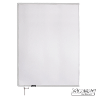 White Single Scrim with stainless steel frame for film grip rigging, reduces lighting by 0.5 stops without changing pattern or color temperature