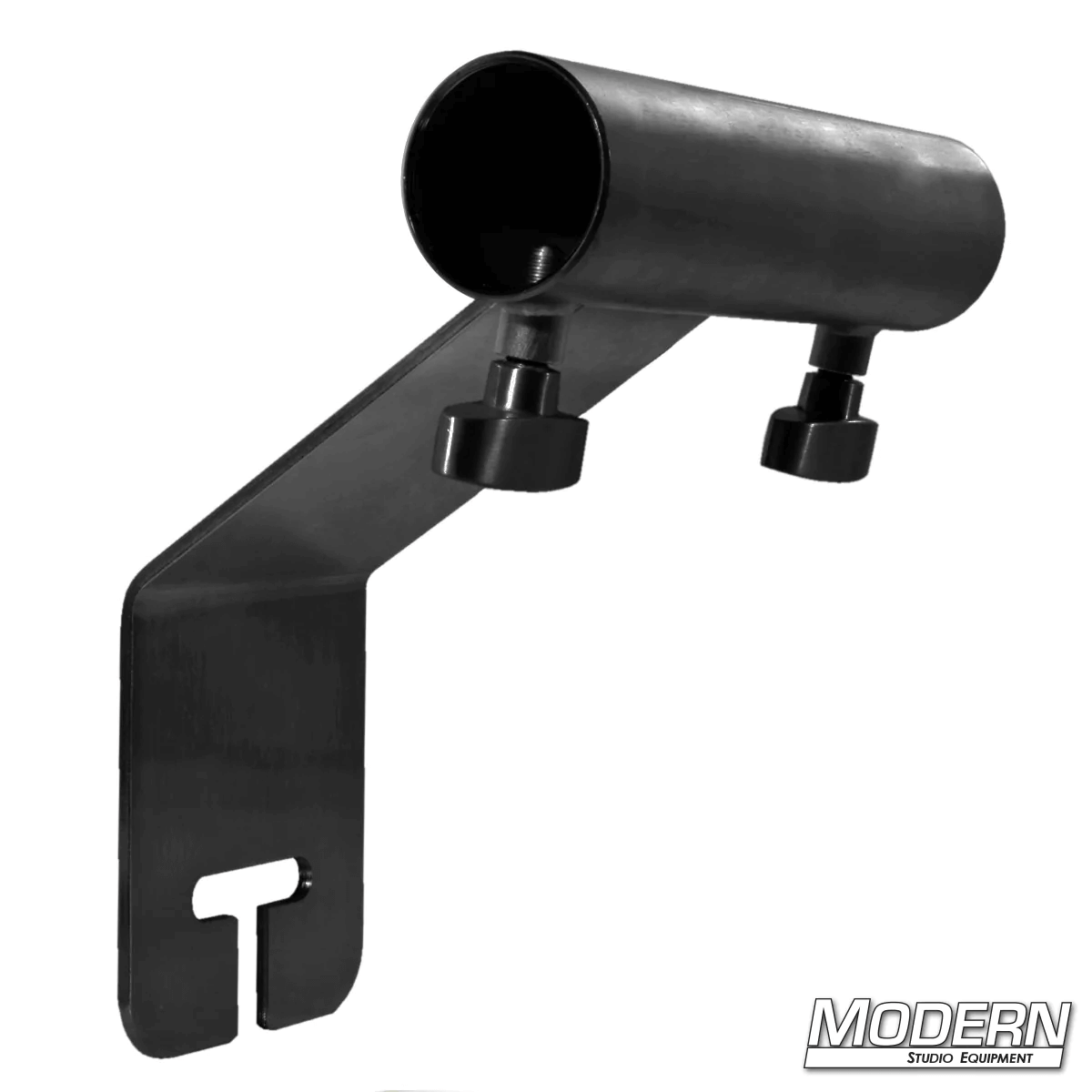 Offset Ear for 1-1/2-inch Speed-Rail® - Black Zinc with T-Handles for film grip rigging and attaching aluminum to gobo or grip head